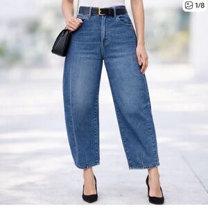 Pistola Eli High Rise Barrel Leg Jeans In Augustus Wash